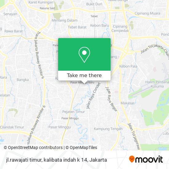 jl.rawajati timur, kalibata indah k 14 map