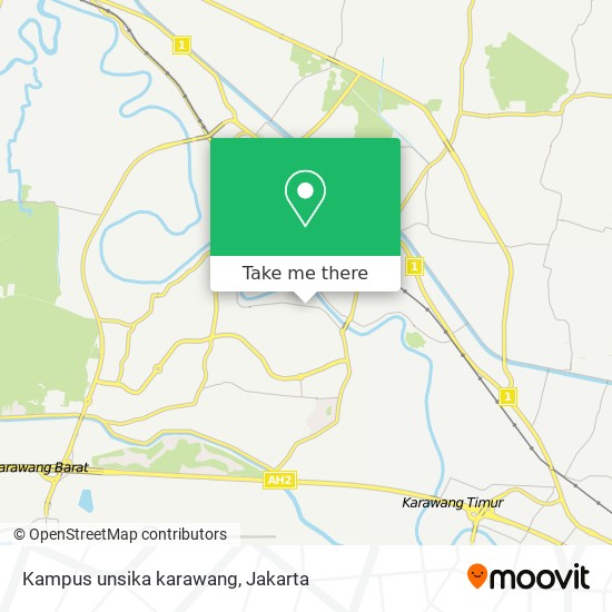 Kampus unsika karawang map