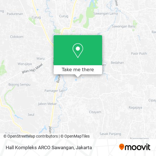 Hall Kompleks  ARCO Sawangan map