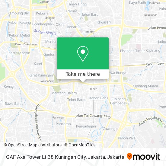 GAF Axa Tower Lt.38 Kuningan City, Jakarta map