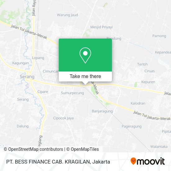 PT. BESS FINANCE CAB. KRAGILAN map