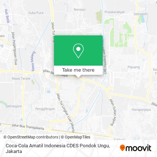 Coca-Cola Amatil Indonesia CDES Pondok Ungu map