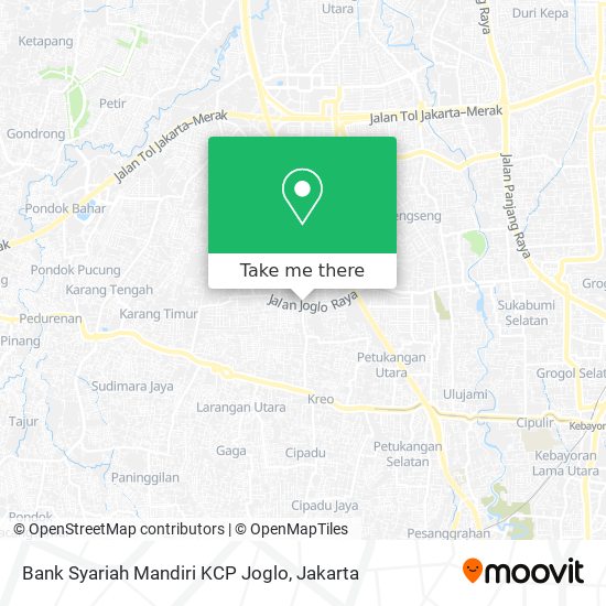 Bank Syariah Mandiri KCP Joglo map