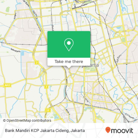 Bank Mandiri KCP Jakarta Cideng map