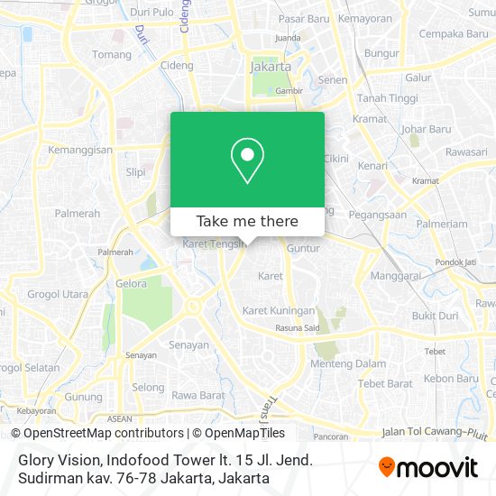 Glory Vision, Indofood Tower lt. 15 Jl. Jend. Sudirman kav. 76-78 Jakarta map