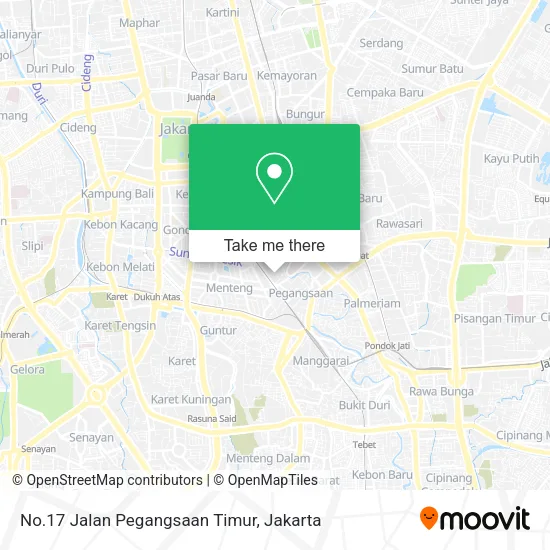 No.17 Jalan Pegangsaan Timur map