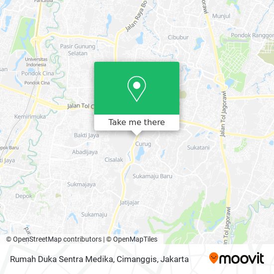Rumah Duka Sentra Medika, Cimanggis map