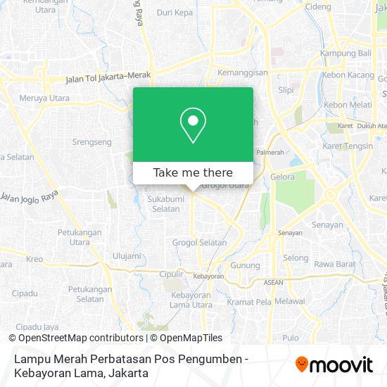 Lampu Merah Perbatasan Pos Pengumben - Kebayoran Lama map