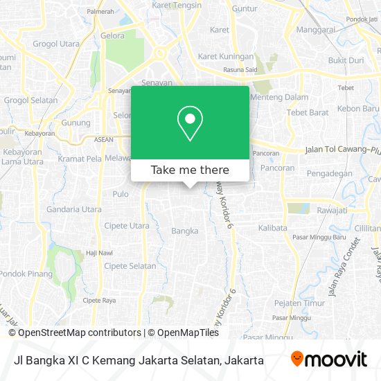 Jl Bangka XI C Kemang Jakarta Selatan map