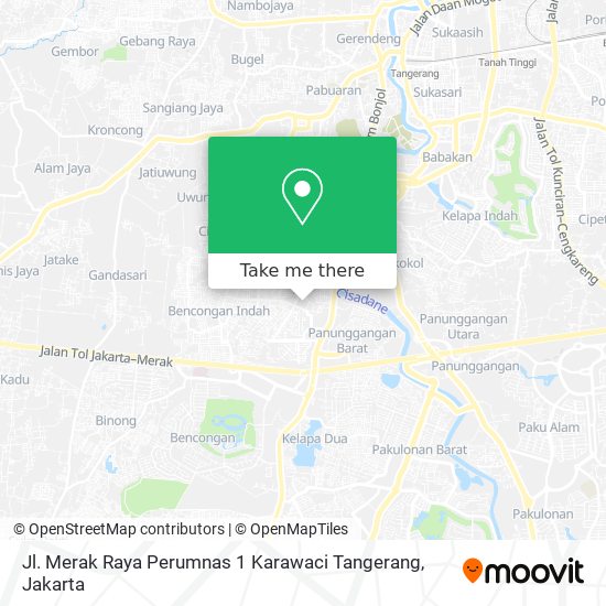 Jl. Merak Raya Perumnas 1 Karawaci Tangerang map