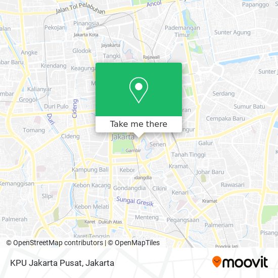 KPU Jakarta Pusat map