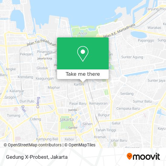 Gedung X-Probest map