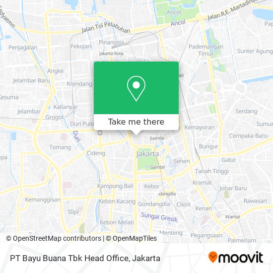 PT Bayu Buana Tbk Head Office map