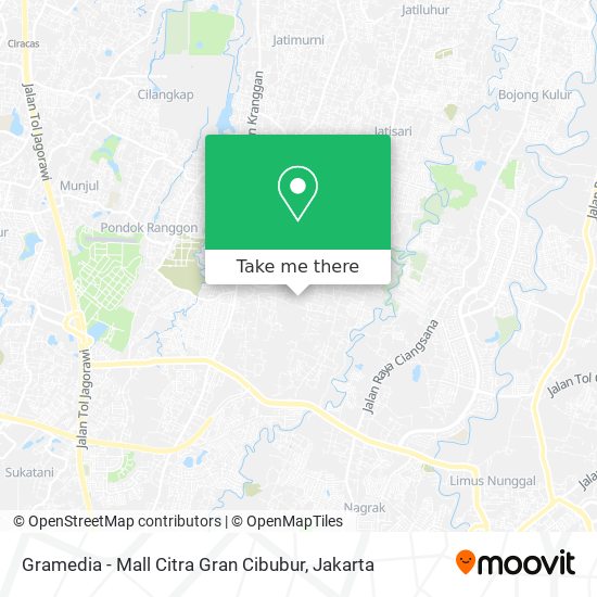 Gramedia - Mall Citra Gran Cibubur map