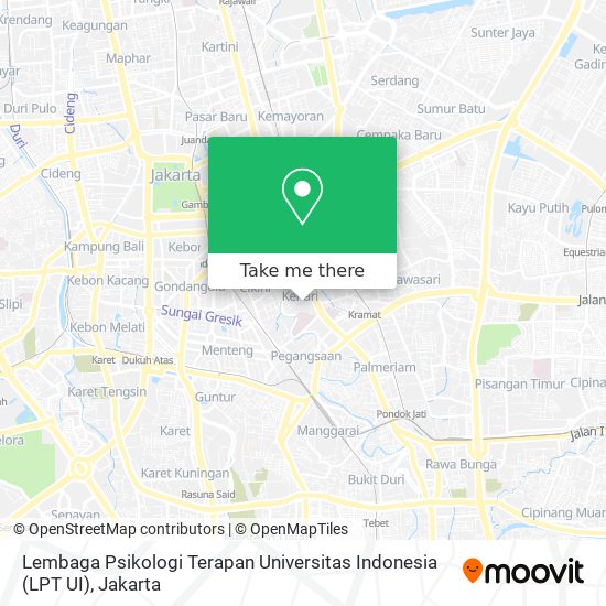 Lembaga Psikologi Terapan Universitas Indonesia (LPT UI) map