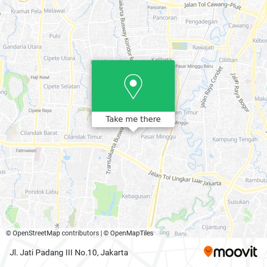 Jl. Jati Padang III No.10 map