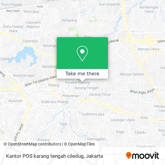 Kantor POS karang tengah ciledug map