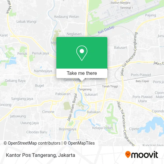 Kantor Pos Tangerang map
