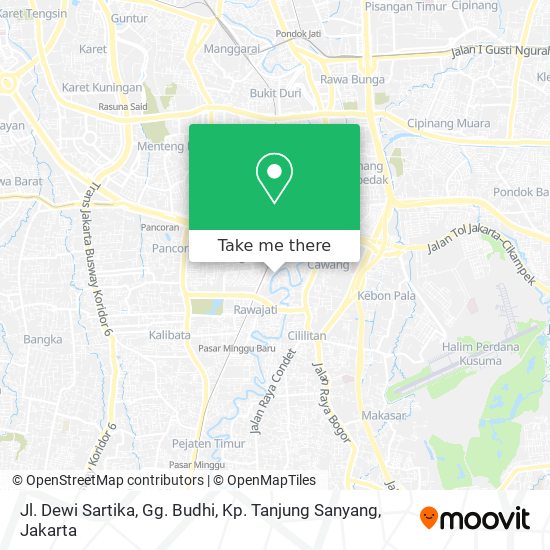 Jl. Dewi Sartika, Gg. Budhi, Kp. Tanjung Sanyang map