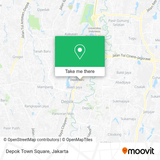 Depok Town Square map