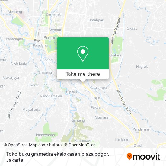 Toko buku gramedia ekalokasari plaza,bogor map