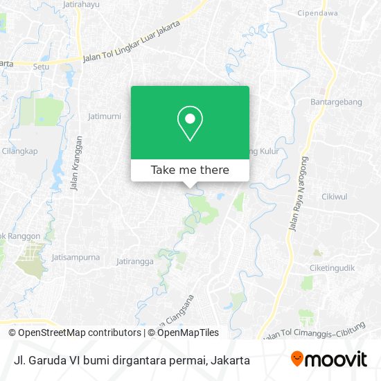 Jl. Garuda VI bumi dirgantara permai map