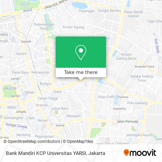 Bank Mandiri KCP Universitas YARSI map