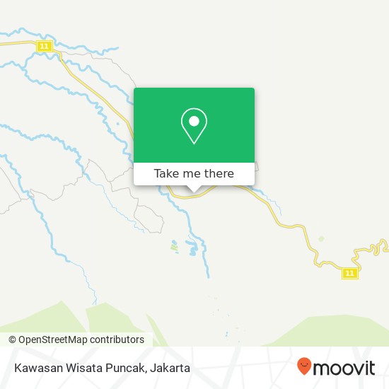 Kawasan Wisata Puncak map