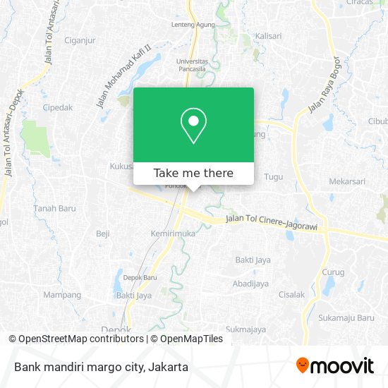 Bank mandiri margo city map