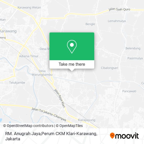 RM. Anugrah Jaya,Perum CKM Klari-Karawang map