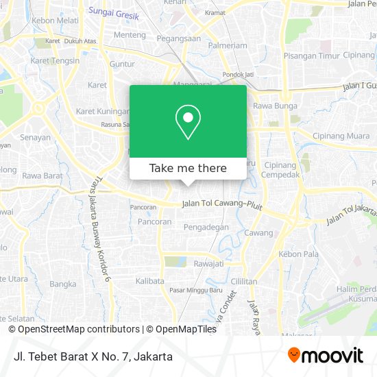 Jl. Tebet Barat X No. 7 map