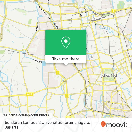 bundaran kampus 2 Universitas Tarumanagara map