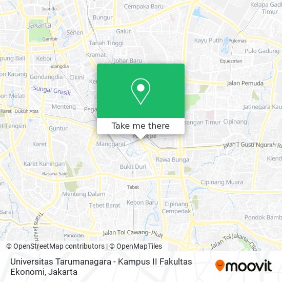 Universitas Tarumanagara - Kampus II Fakultas Ekonomi map