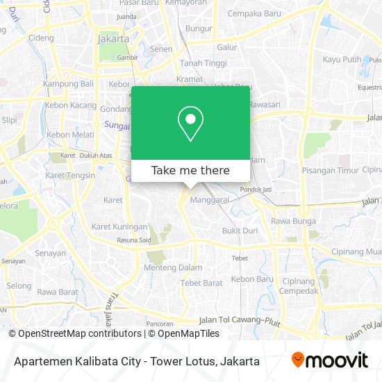 Apartemen Kalibata City - Tower Lotus map
