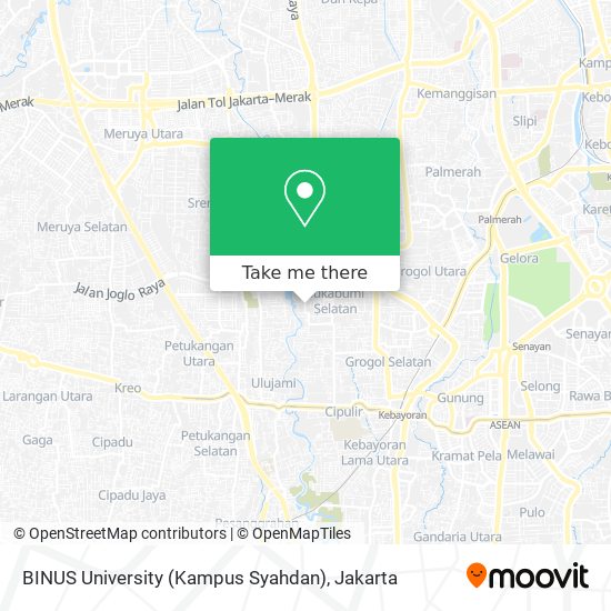 BINUS University (Kampus Syahdan) map