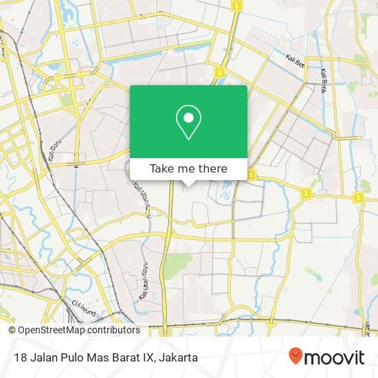 18 Jalan Pulo Mas Barat IX map