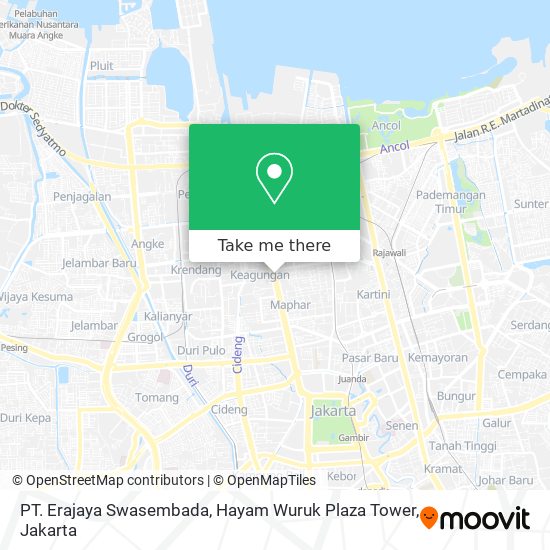 PT. Erajaya Swasembada,  Hayam Wuruk Plaza Tower map