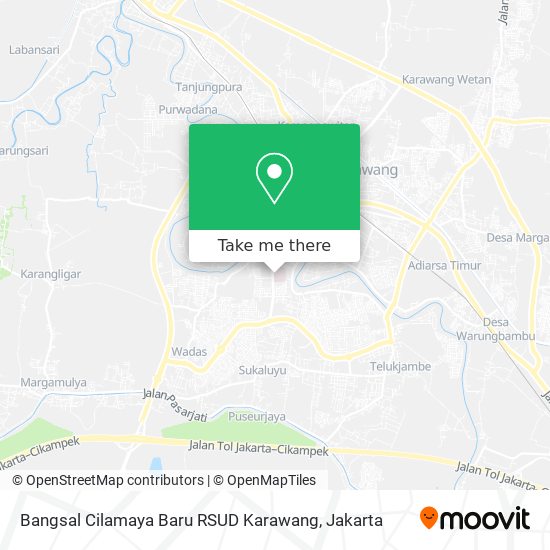 Bangsal Cilamaya Baru RSUD Karawang map