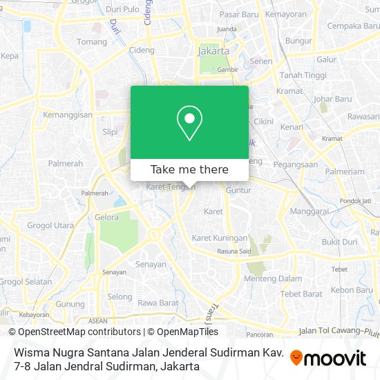 Wisma Nugra Santana Jalan Jenderal Sudirman Kav. 7-8 Jalan Jendral Sudirman map