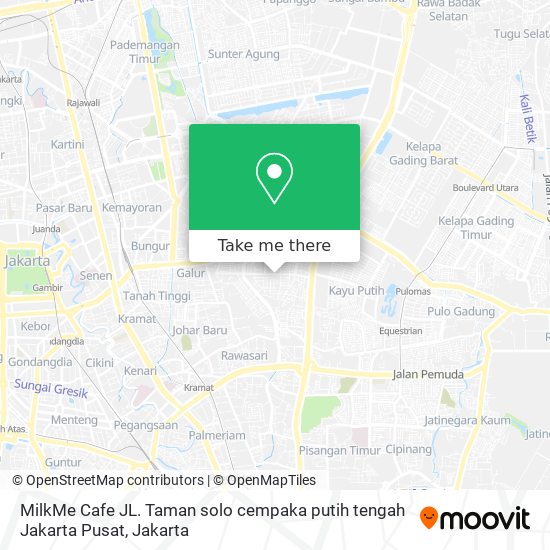 MilkMe Cafe JL. Taman solo cempaka putih tengah Jakarta Pusat map