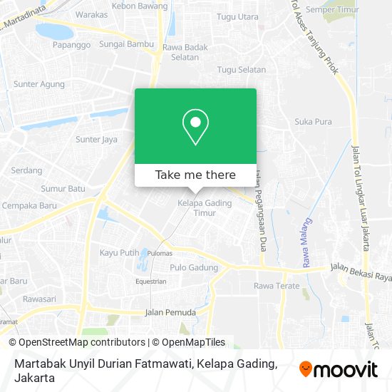 Martabak Unyil Durian Fatmawati, Kelapa Gading map
