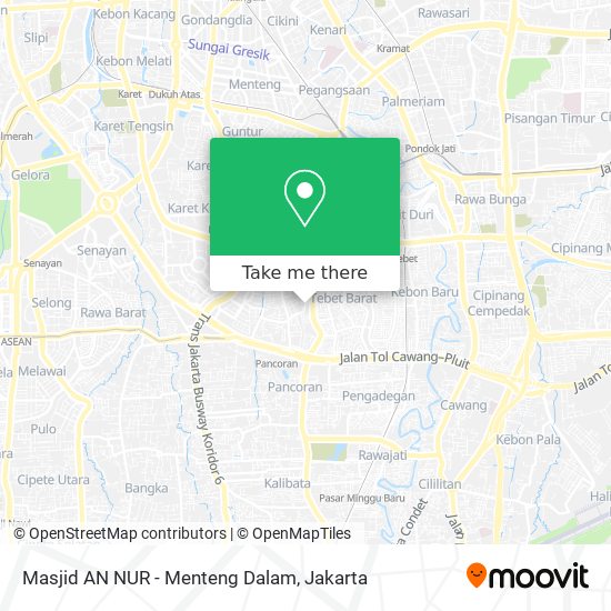 Masjid AN NUR - Menteng Dalam map