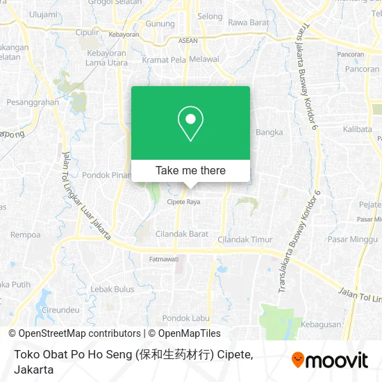 Toko Obat Po Ho Seng (保和生药材行) Cipete map