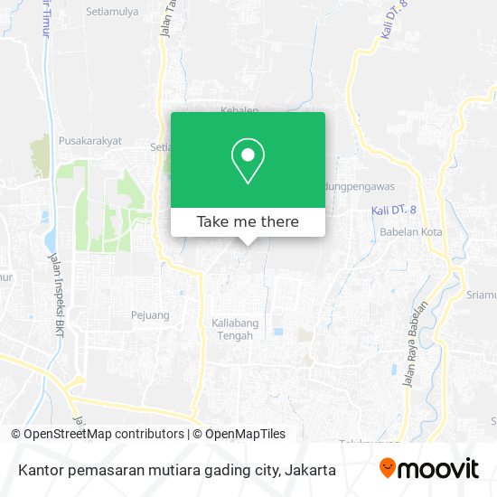 Kantor pemasaran mutiara gading city map