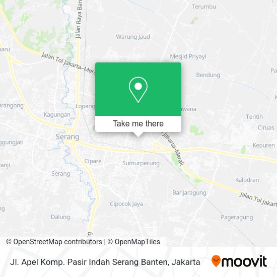 Jl. Apel Komp. Pasir Indah Serang Banten map