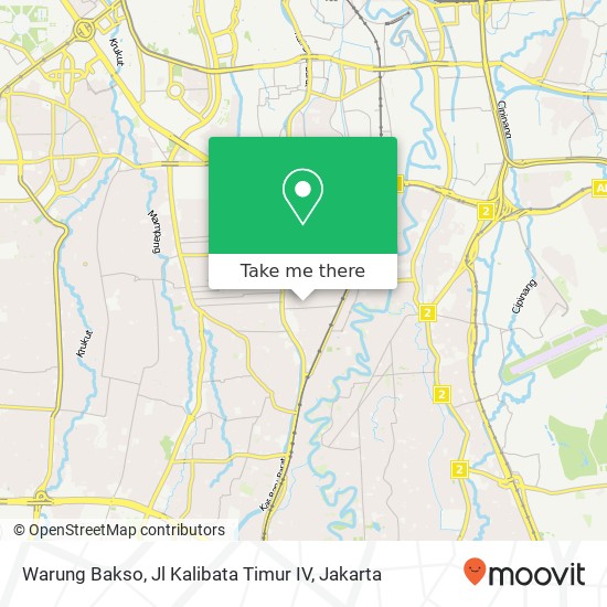 Warung Bakso, Jl Kalibata Timur IV map