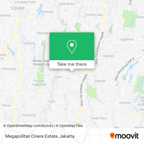 Megapolitan Cinere Estate map