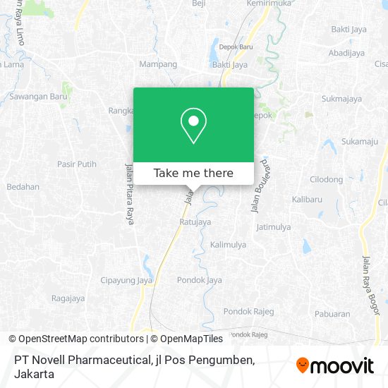 PT Novell Pharmaceutical, jl Pos Pengumben map