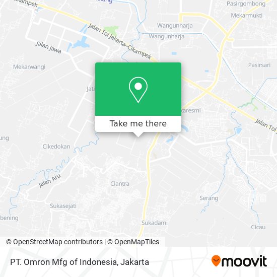 PT. Omron Mfg of Indonesia map