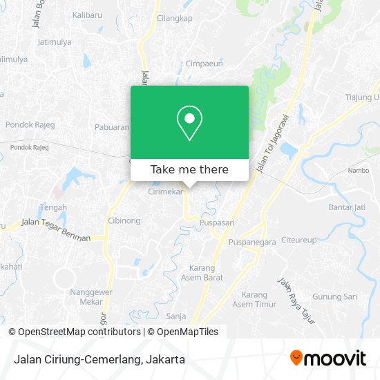 Jalan Ciriung-Cemerlang map